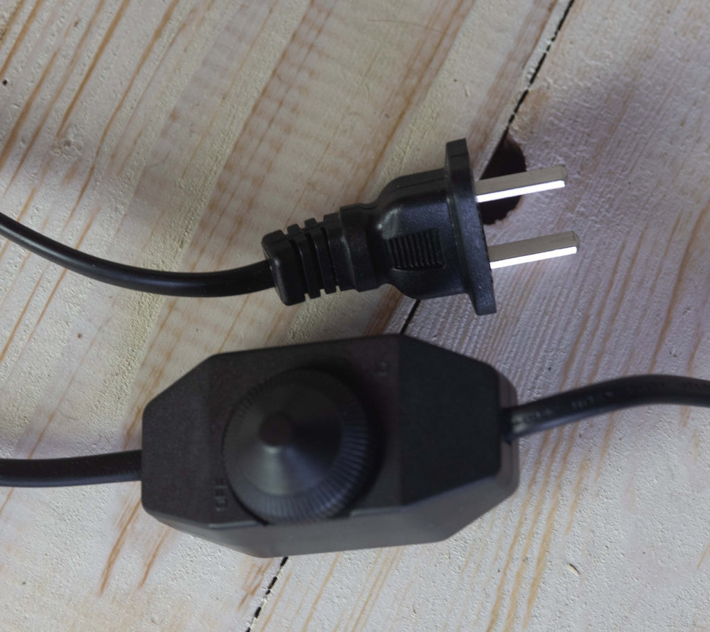 120V power plug and inline dimmer switch for the Soviet Raduga lava lamp