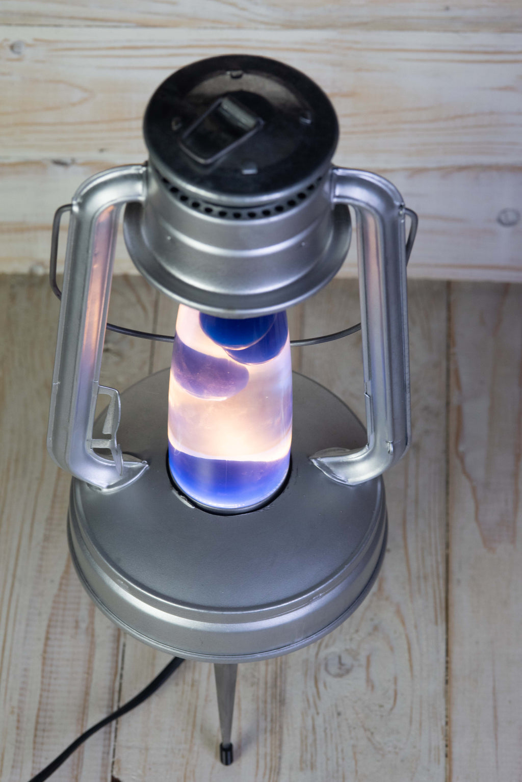Soviet Kerosene Lantern Lava Lamp, Handmade USSR Industrial Light 220V