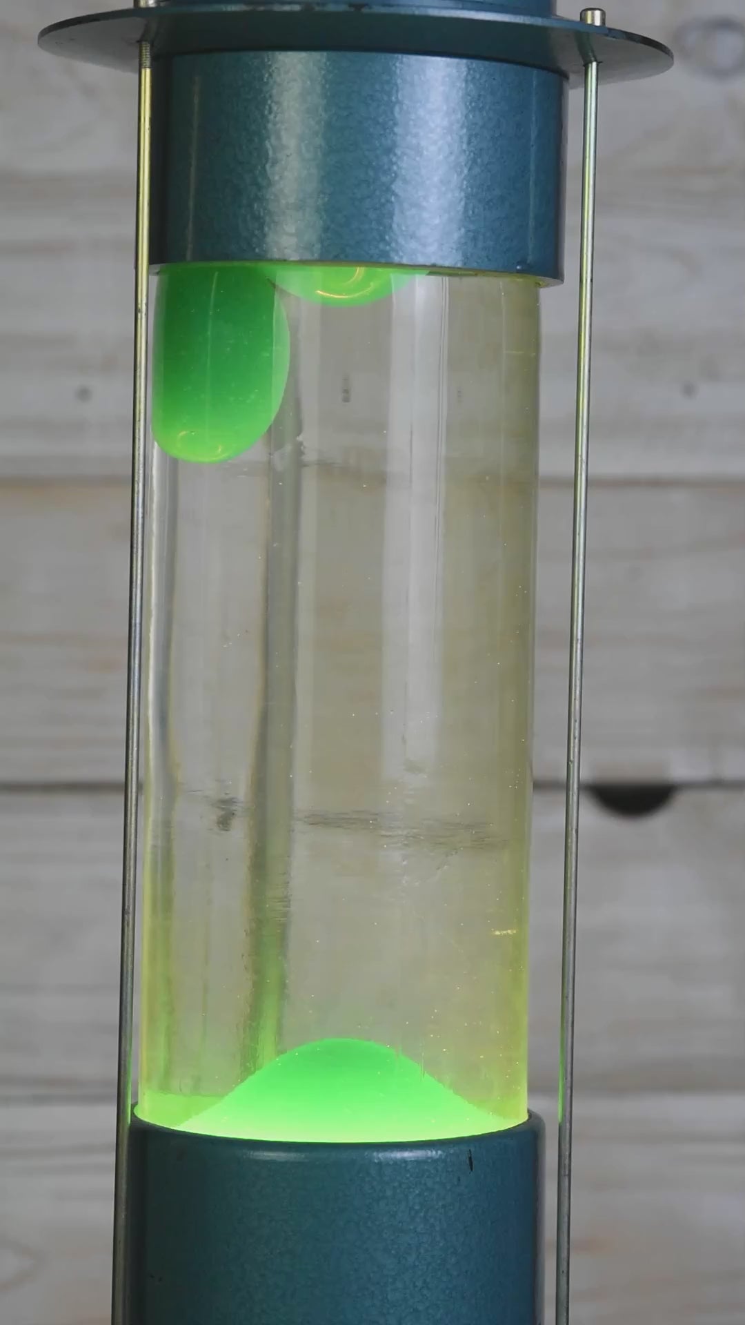 Rare Soviet Raduga Lava Lamp, Original Turquoise USSR 19" Green Wax 110V/220V
