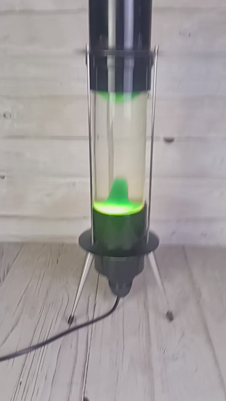 Rare Soviet Raduga Lava Lamp, USSR Space Age Green Wax 19" 110V/220V
