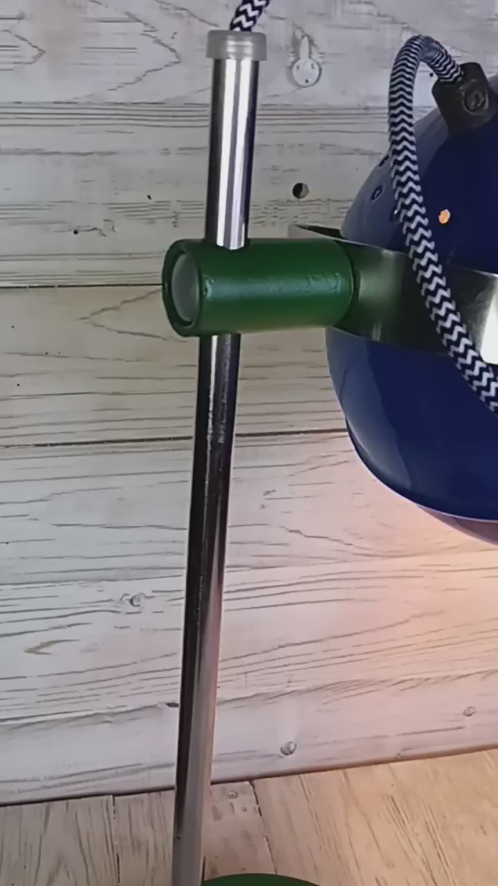 Restored Soviet Cyclops Desk Lamp, USSR Space Age LED Light 110V/220V