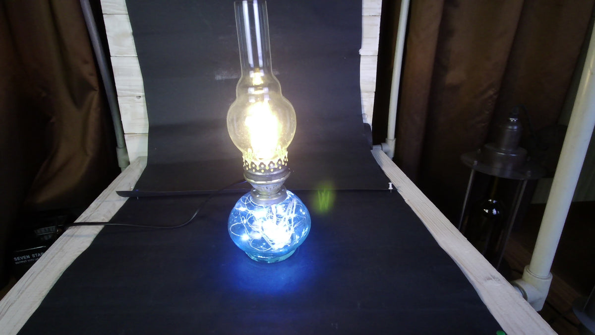 Vintage Soviet Oil Lamp LED Night Light, USSR Glass Lantern 110V–220V