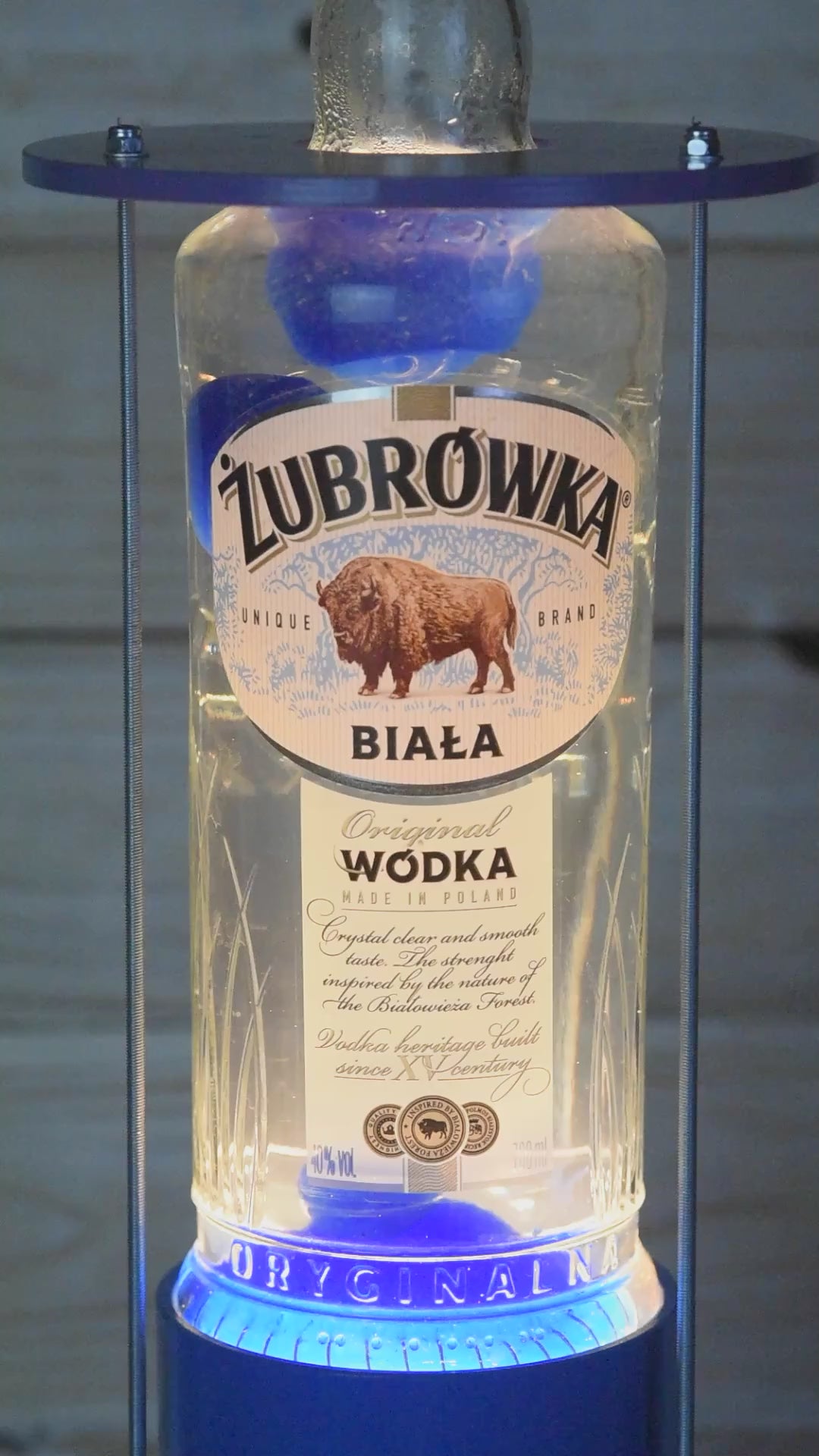 Handmade Zubrovka 0.7L Bottle Lava Lamp, Blue Bar Light 110V/220V