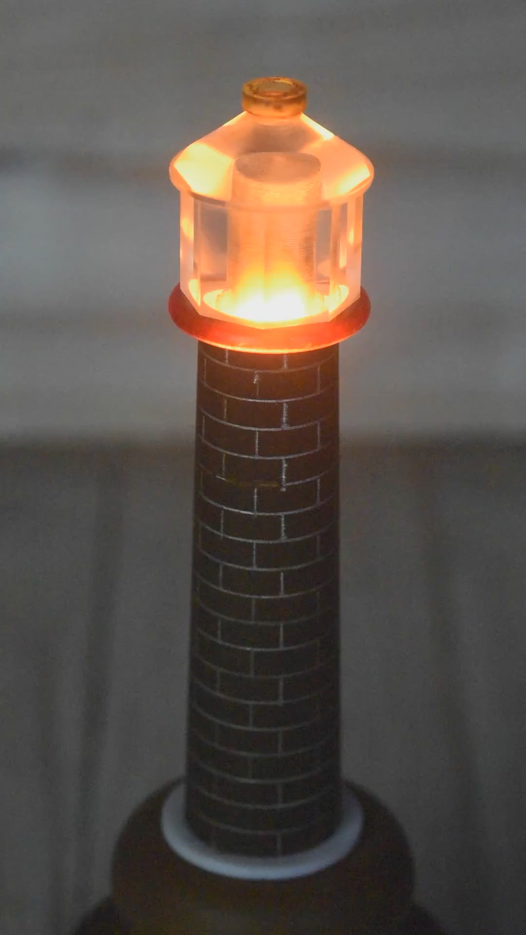 Handmade Lighthouse Night Light, Restored Bakelite LED Flame Lamp 110V/220V
