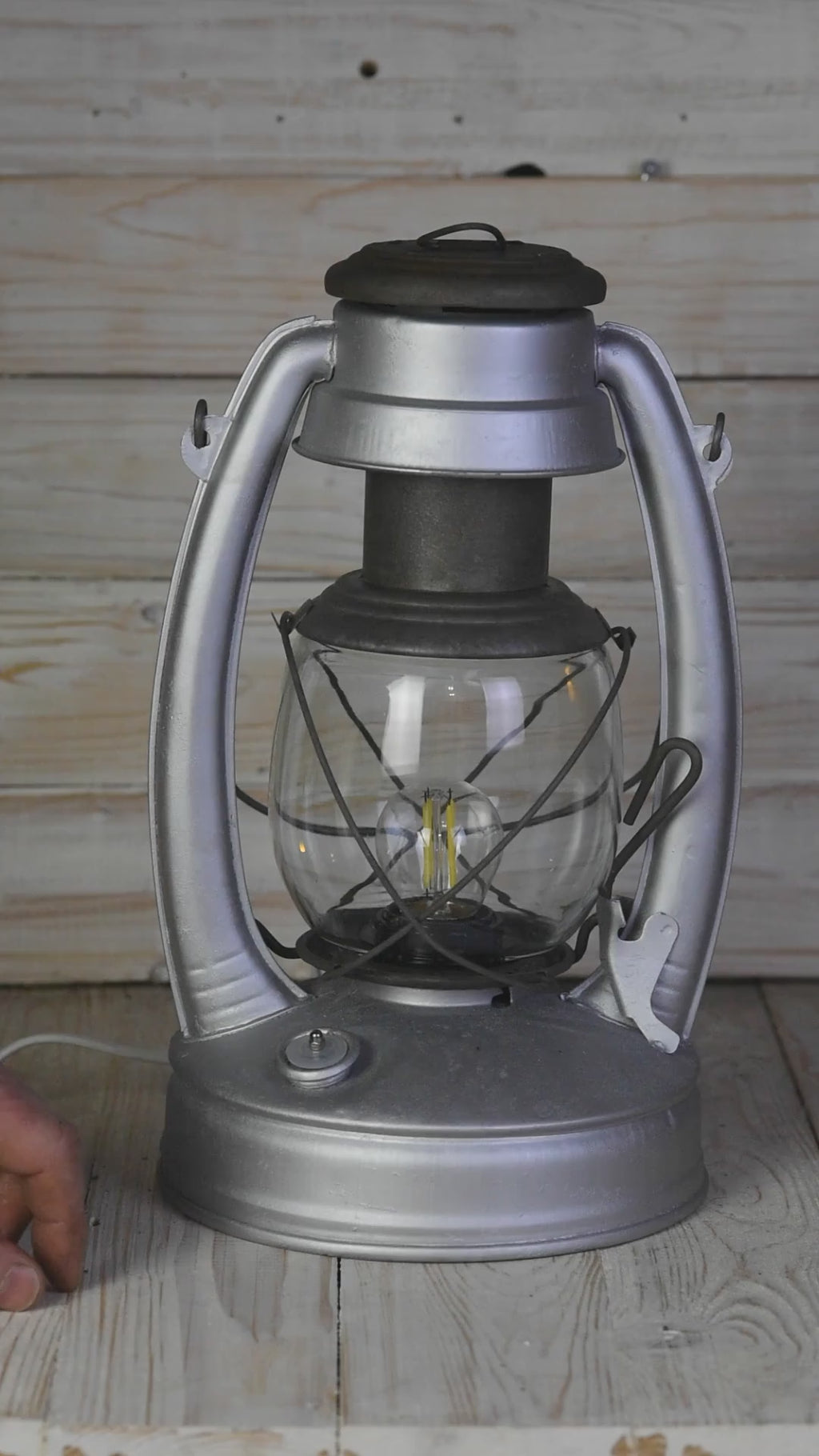 Vintage Soviet Kvēle Riga Touch Lamp, Kerosene Lantern Conversion 110V/220V