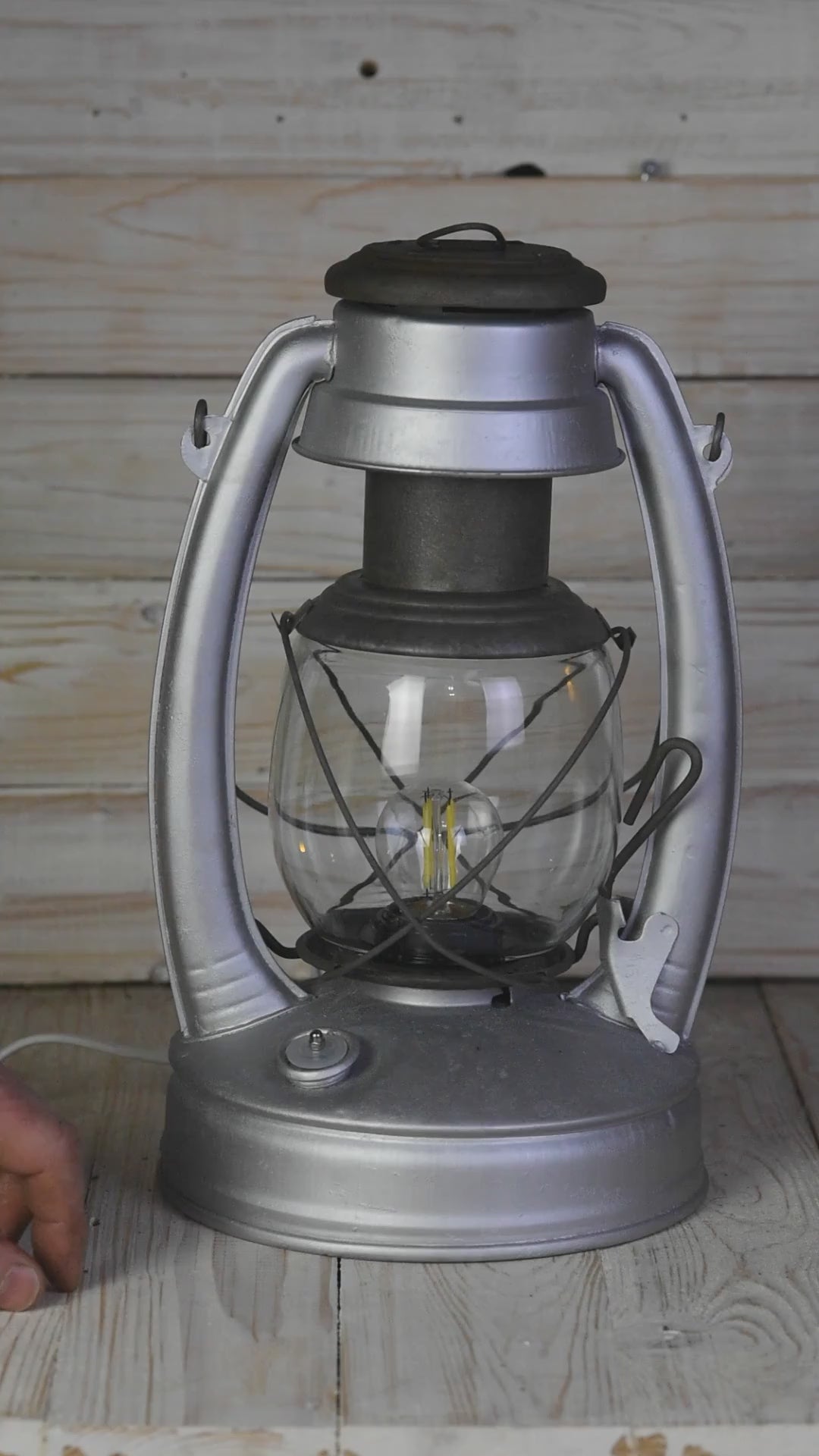 Vintage Soviet Kvēle Riga Touch Lamp, Kerosene Lantern Conversion 110V/220V