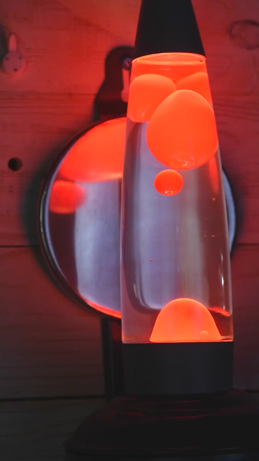 Soviet Kerosene Wall Lava Lamp, Red Wax Industrial Sconce 110V/220V Dimmer
