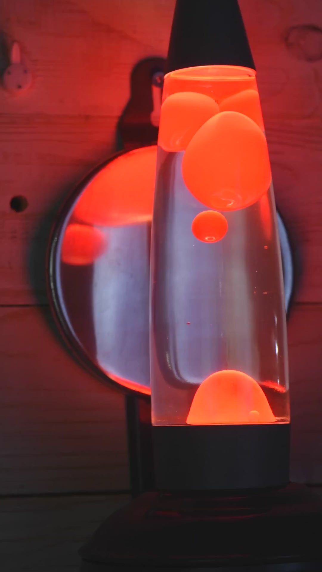 Soviet Kerosene Wall Lava Lamp, Red Wax Industrial Sconce 110V/220V Dimmer