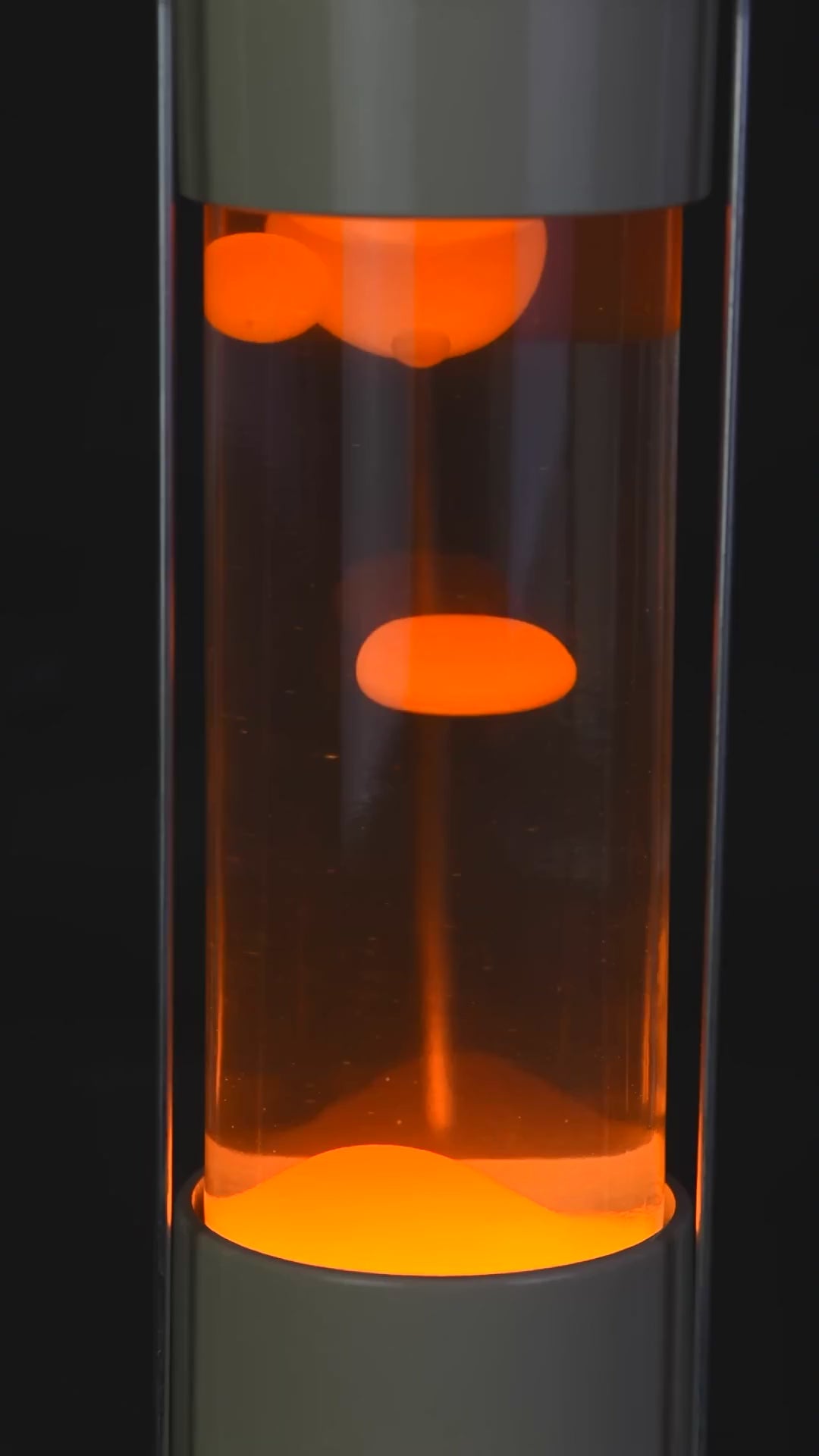 Large 19" Soviet Raduga Lava Lamp, USSR Cream Bakelite, Orange Wax 120V