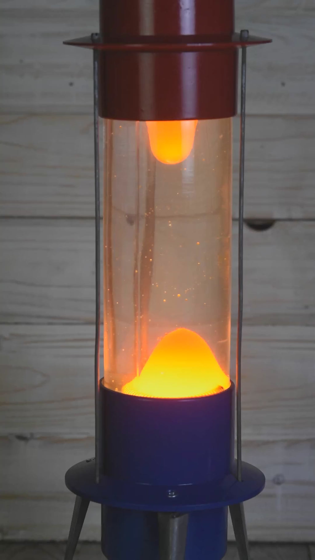 Large 19" Soviet Raduga Lava Lamp, USSR Rocket Light, Orange Wax 110V/220V