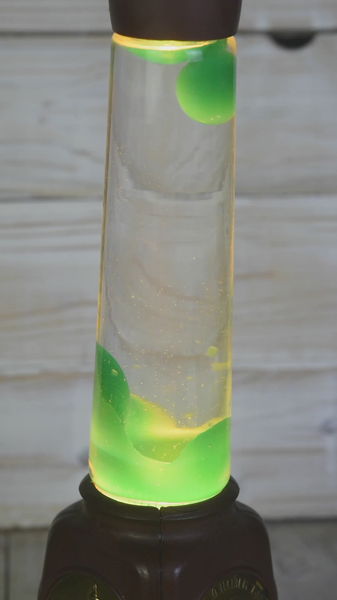 Vintage Soviet Poltava Monument Lava Lamp, USSR Bakelite Green Wax Light